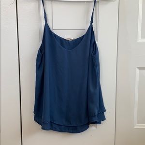 Blue spaghetti strap tank top